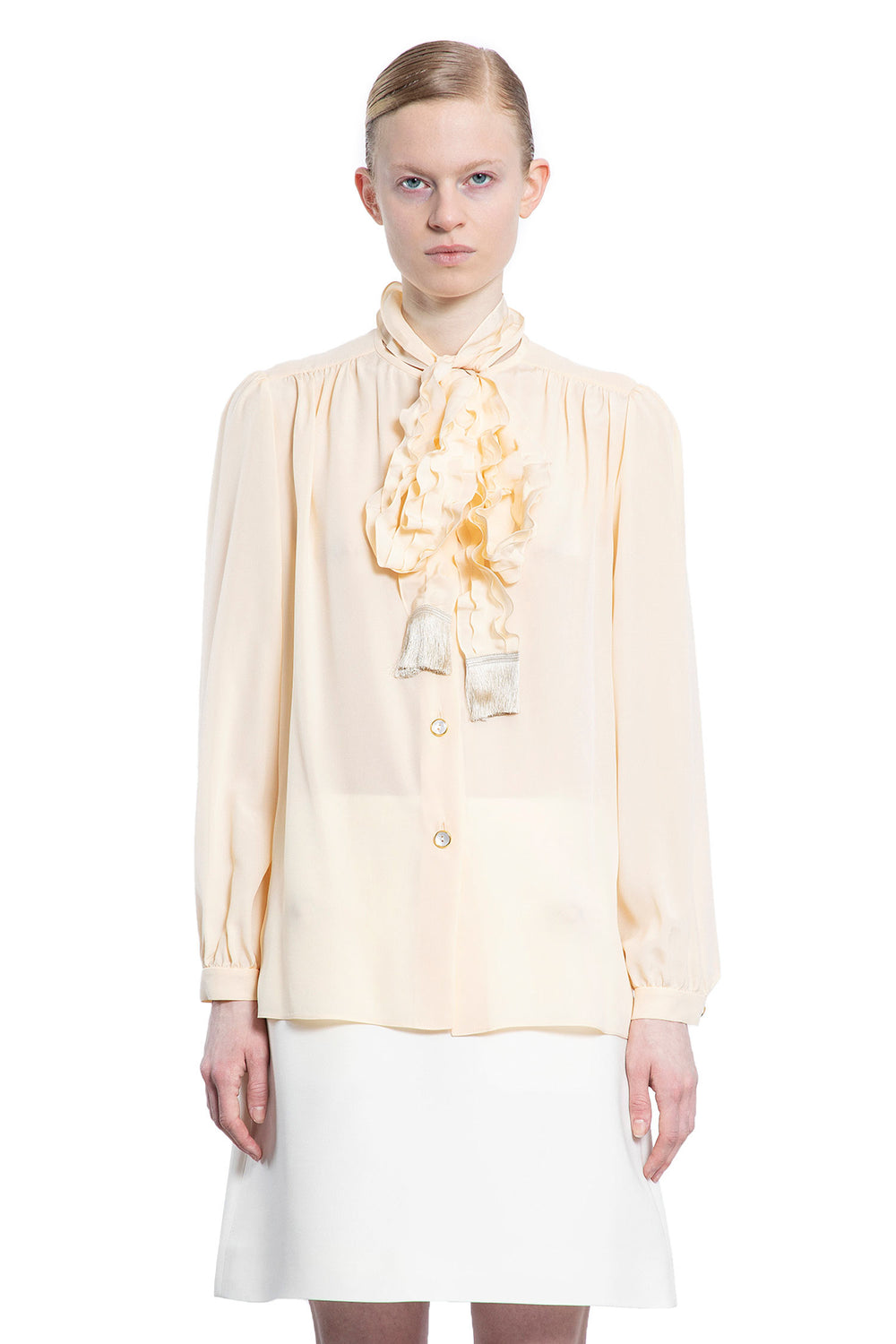 VALENTINO WOMAN OFF-WHITE SHIRTS