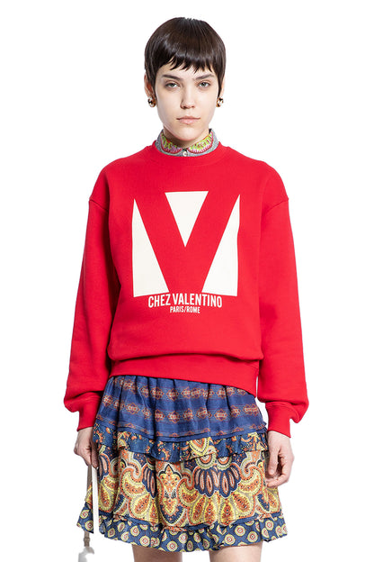 VALENTINO WOMAN RED SWEATSHIRTS