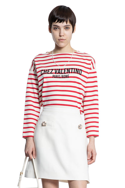 VALENTINO WOMAN RED T-SHIRTS & TANK TOPS