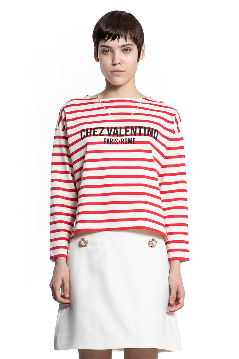 VALENTINO WOMAN RED T-SHIRTS & TANK TOPS