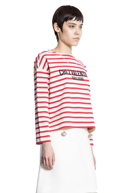 VALENTINO WOMAN RED T-SHIRTS & TANK TOPS