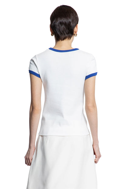 VALENTINO WOMAN WHITE T-SHIRTS & TANK TOPS