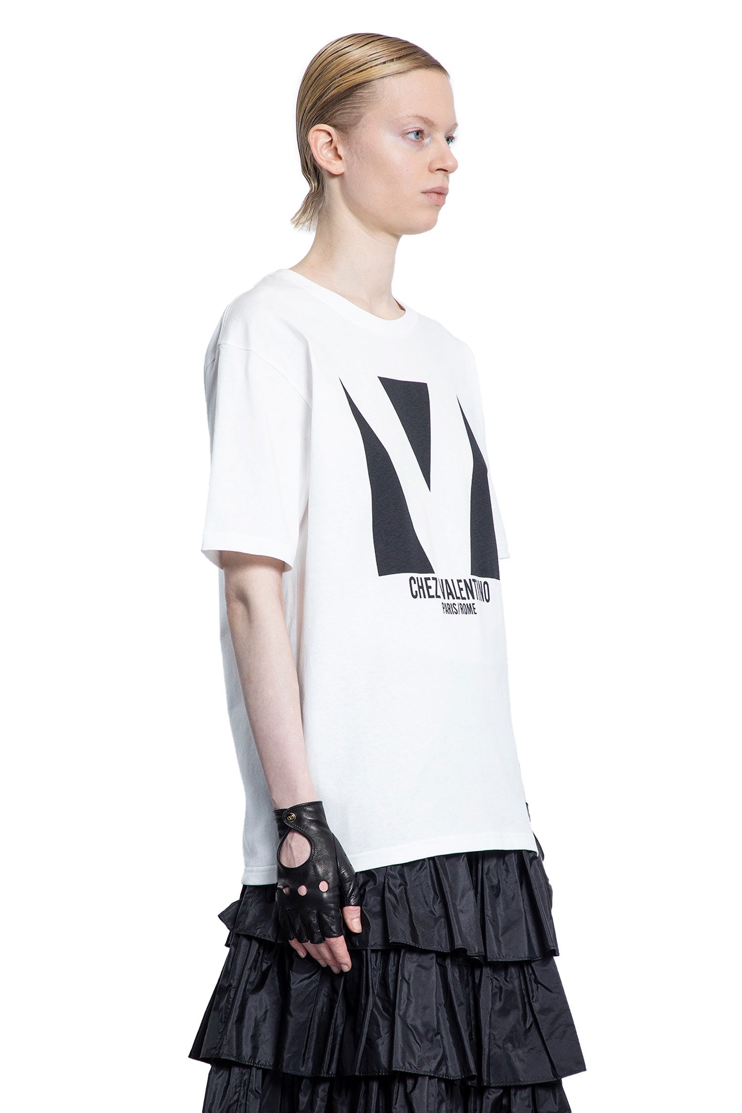 VALENTINO WOMAN WHITE T-SHIRTS & TANK TOPS