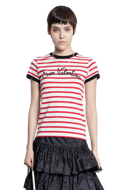 VALENTINO WOMAN RED T-SHIRTS & TANK TOPS