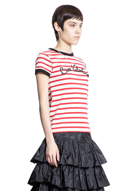 VALENTINO WOMAN RED T-SHIRTS & TANK TOPS