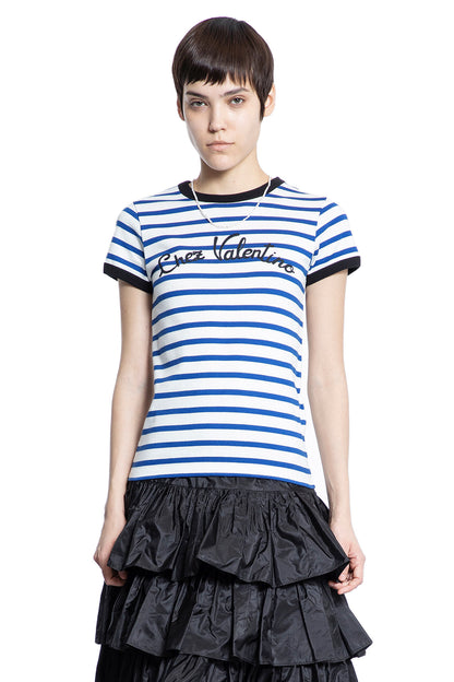 VALENTINO WOMAN BLUE T-SHIRTS & TANK TOPS