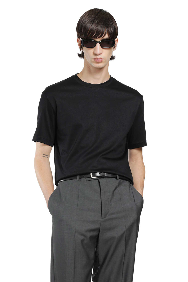 GIORGIO ARMANI Cotton Jersey Short Sleeve T-Shirt man