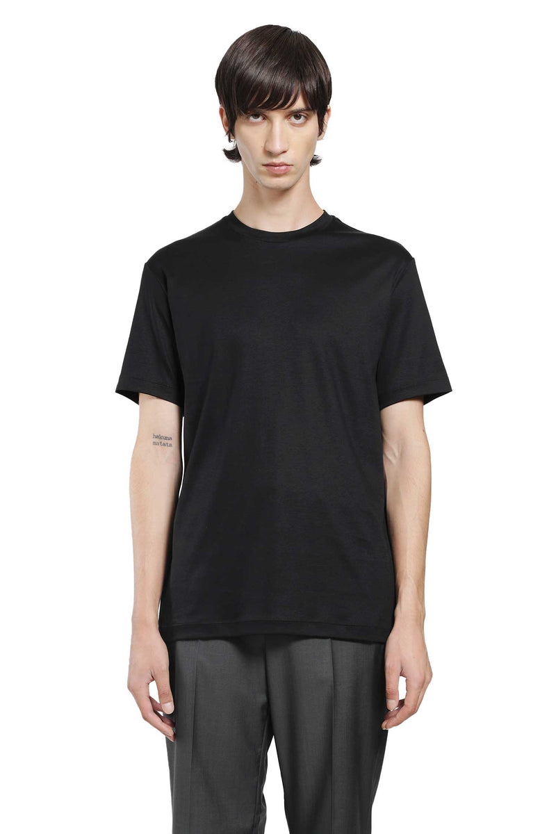 GIORGIO ARMANI Cotton Jersey Short Sleeve T-Shirt man