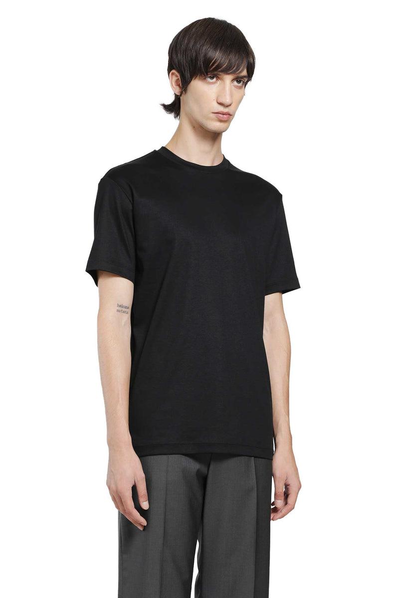 GIORGIO ARMANI Cotton Jersey Short Sleeve T-Shirt man
