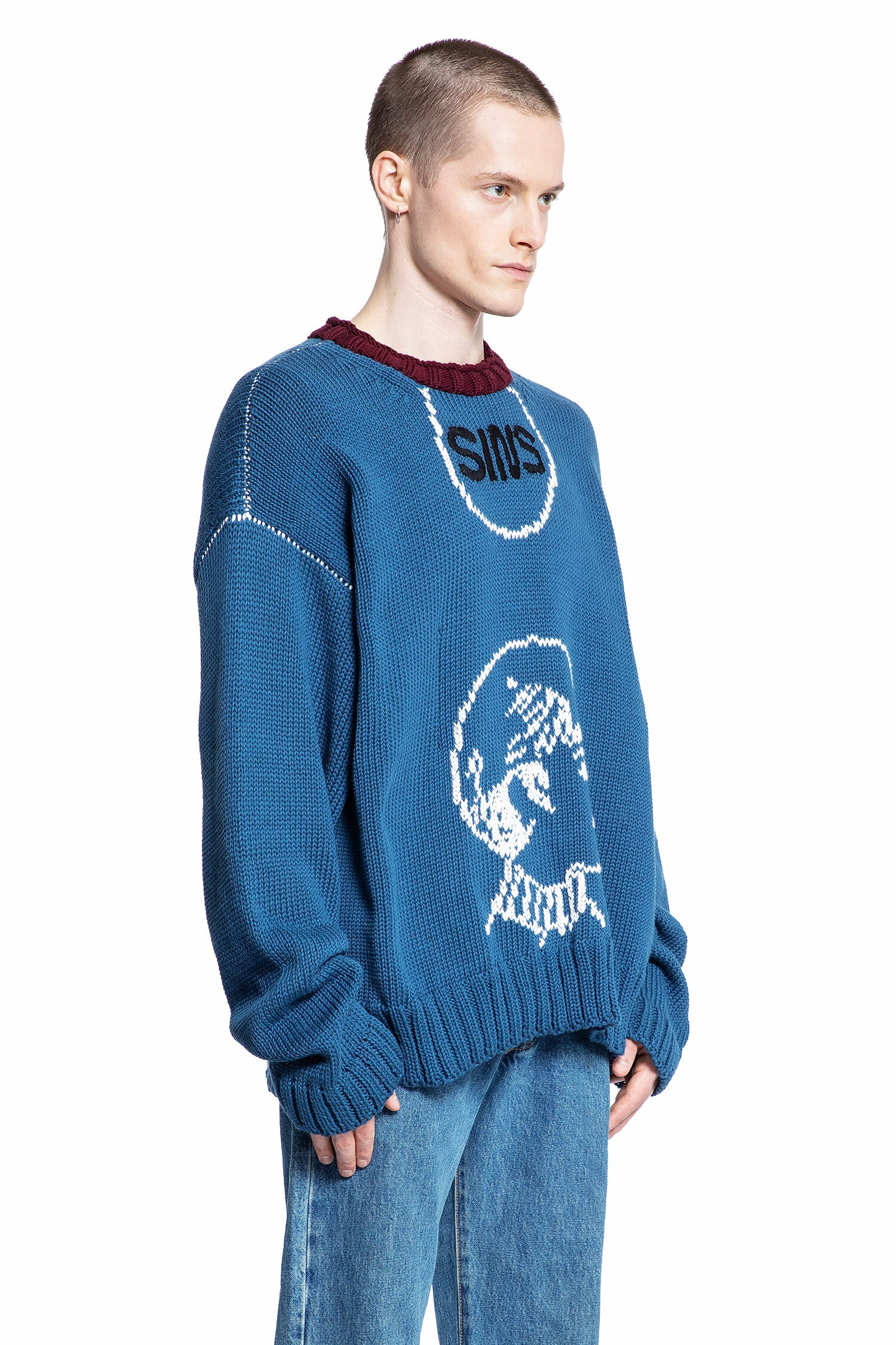 PALY HOLLYWOOD MAN BLUE KNITWEAR