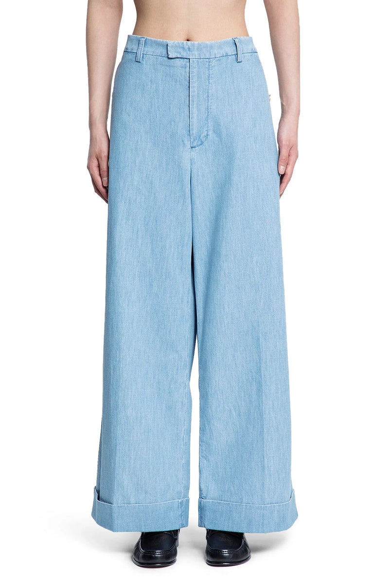 Cuffed Denim Trousers - Antonioli.eu