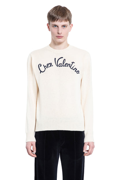 VALENTINO MAN OFF-WHITE KNITWEAR