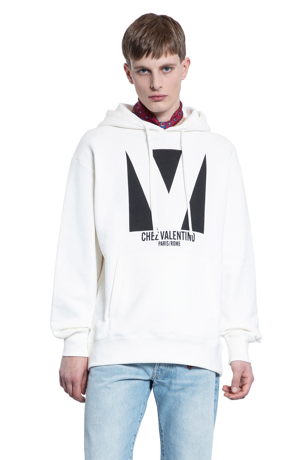 VALENTINO MAN WHITE SWEATSHIRTS