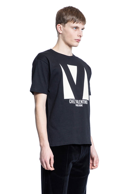 VALENTINO MAN BLACK T-SHIRTS & TANK TOPS