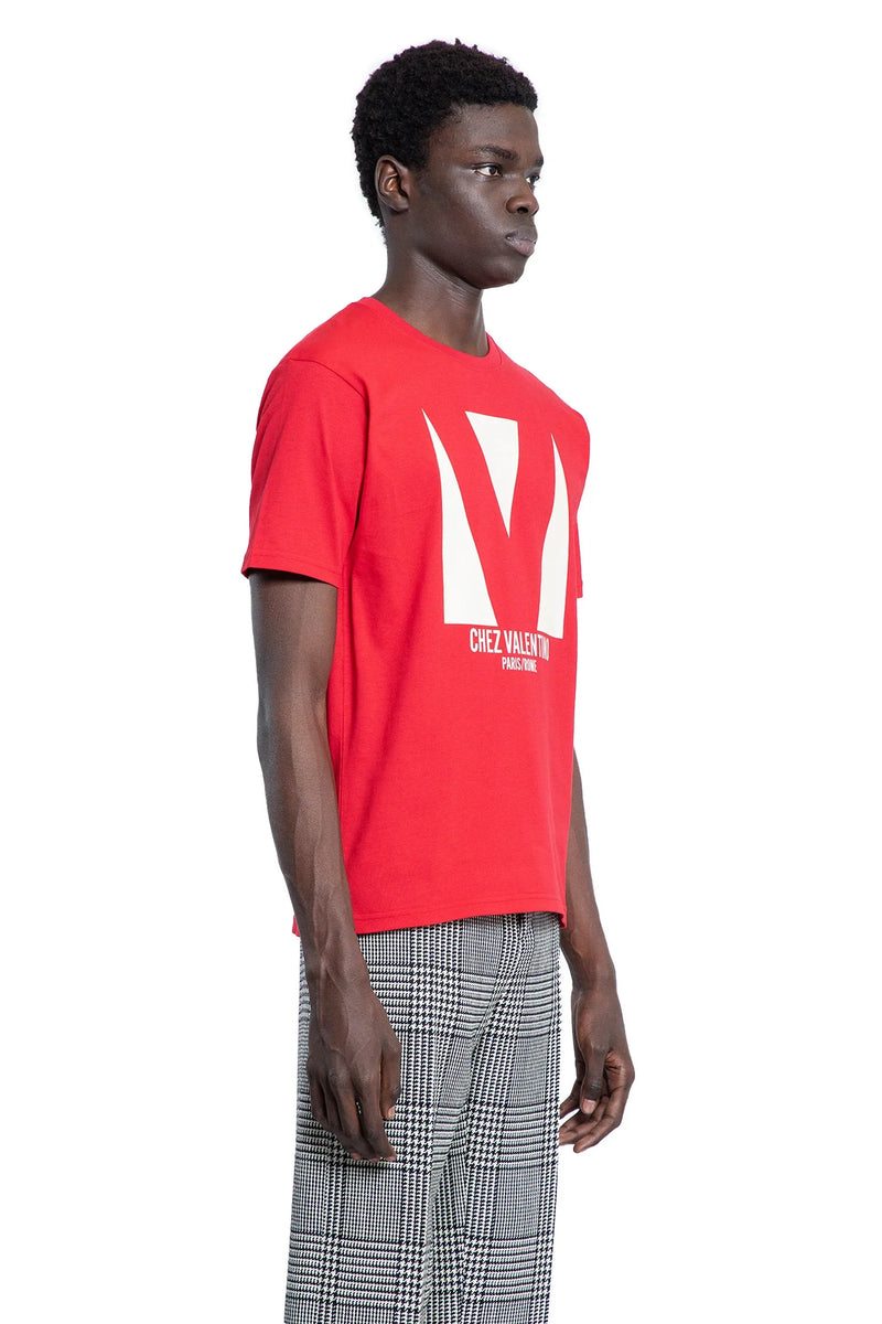 cotton T-shirt with Chez Valentino print - Antonioli.eu