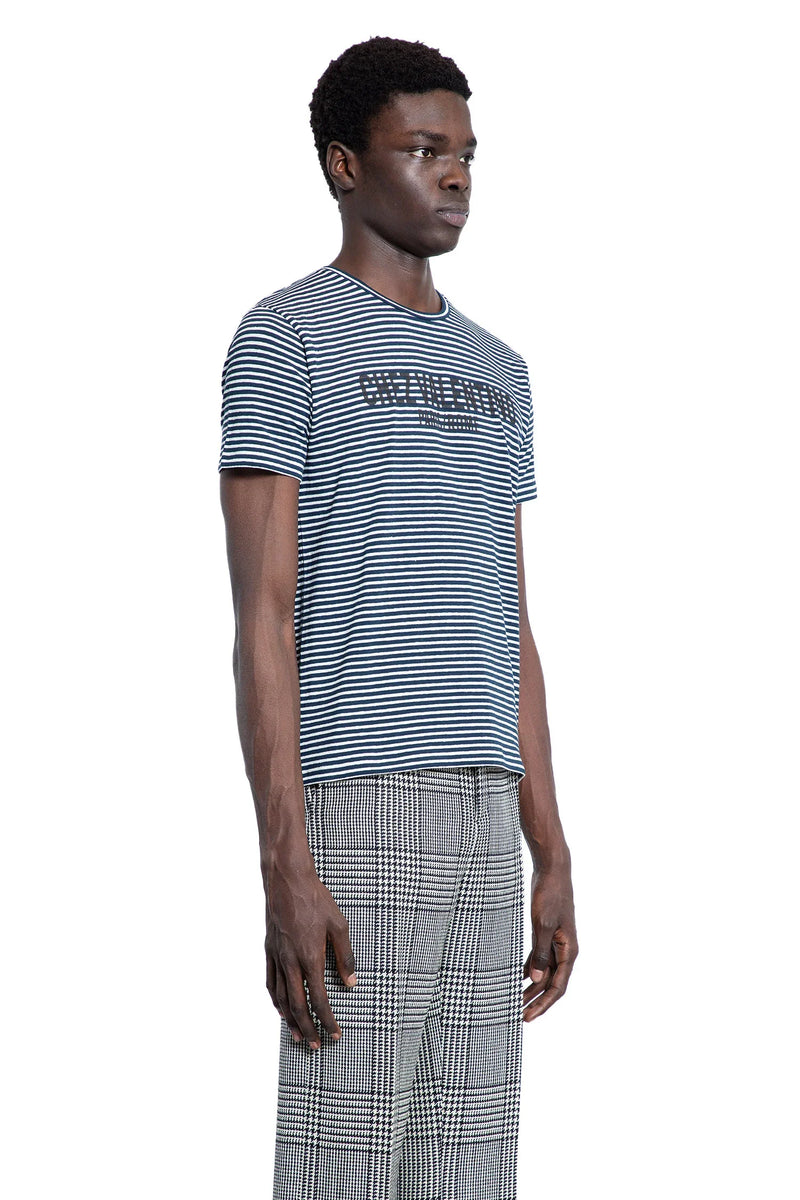 Striped Cotton Linen Chez Valentino T-Shirt - Antonioli.eu