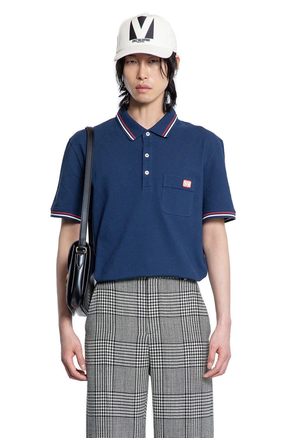 Tipped VLogo Pocket Polo Shirt - Antonioli.eu