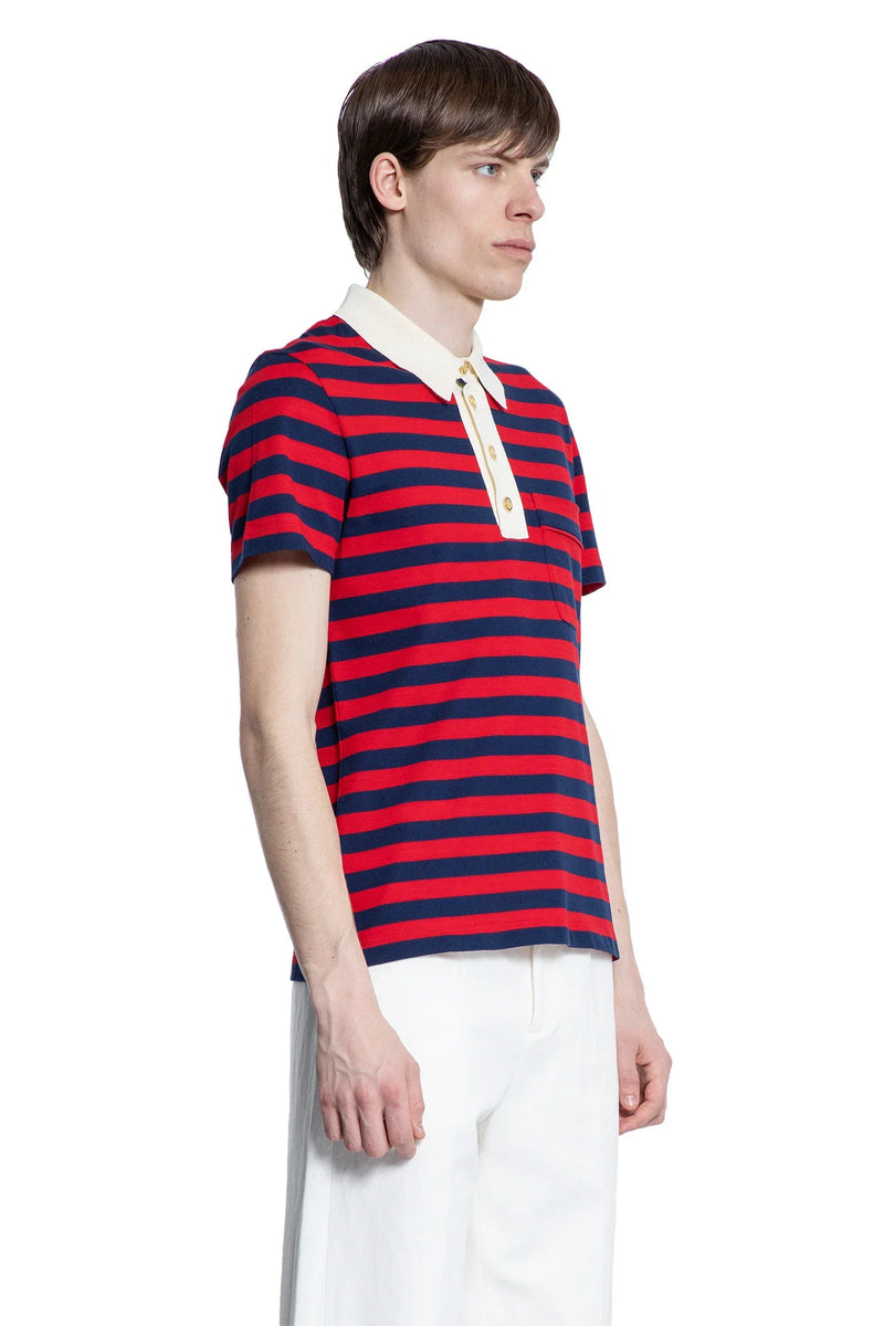 Striped Cotton Piqué Polo Shirt - Antonioli.eu