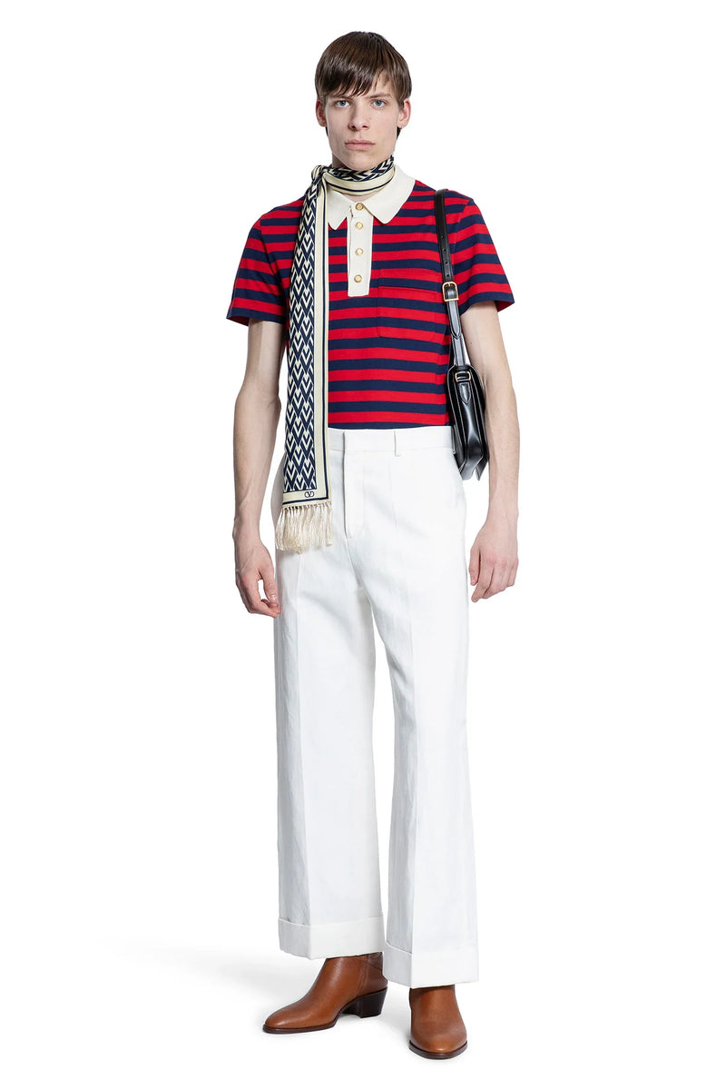 Striped Cotton Piqué Polo Shirt - Antonioli.eu