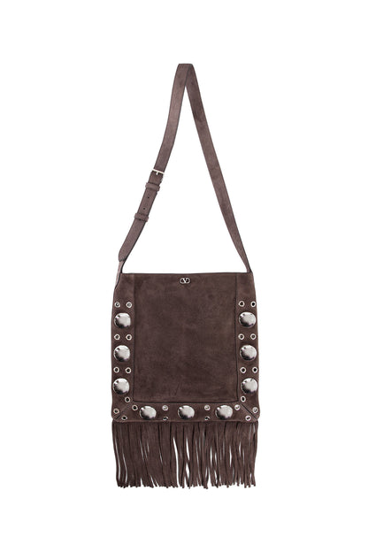 VALENTINO WOMAN BROWN CROSSBODY BAGS