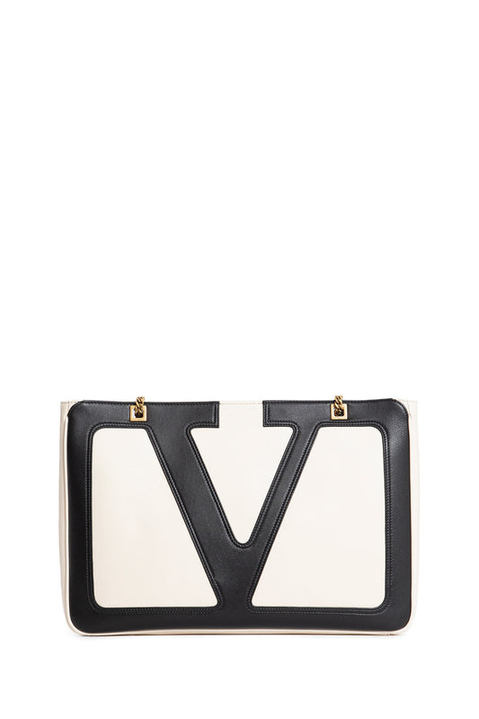 VALENTINO WOMAN BLACK&WHITE TOTE BAGS