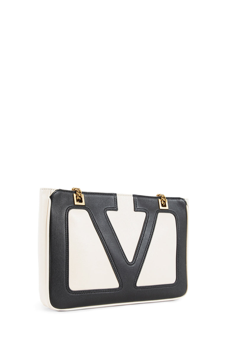 VALENTINO WOMAN BLACK&WHITE TOTE BAGS