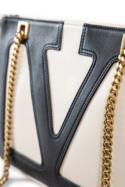 VALENTINO WOMAN BLACK&WHITE TOTE BAGS