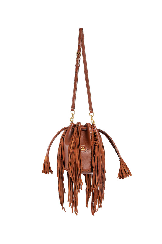 VALENTINO WOMAN BROWN SHOULDER BAGS