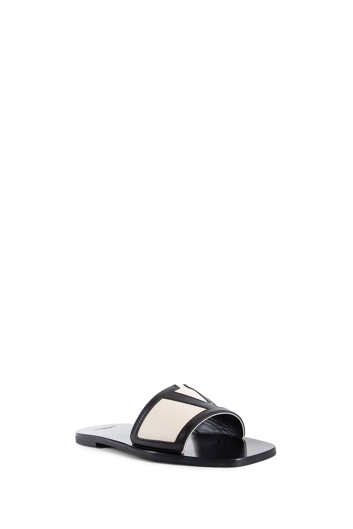 VALENTINO WOMAN BLACK&WHITE SANDALS & SLIDES