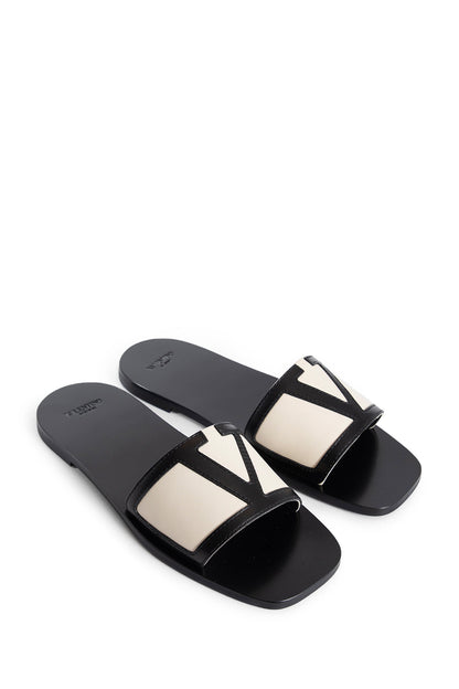 VALENTINO WOMAN BLACK&WHITE SANDALS & SLIDES