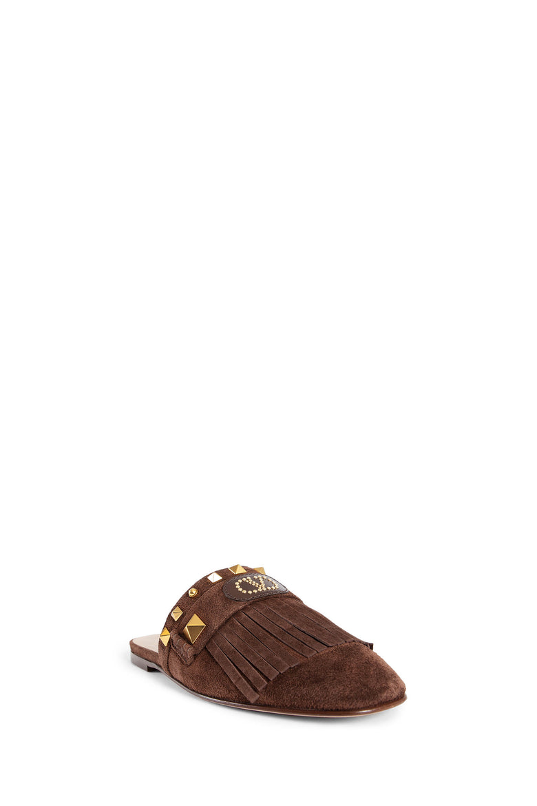 VALENTINO WOMAN BROWN SANDALS & SLIDES