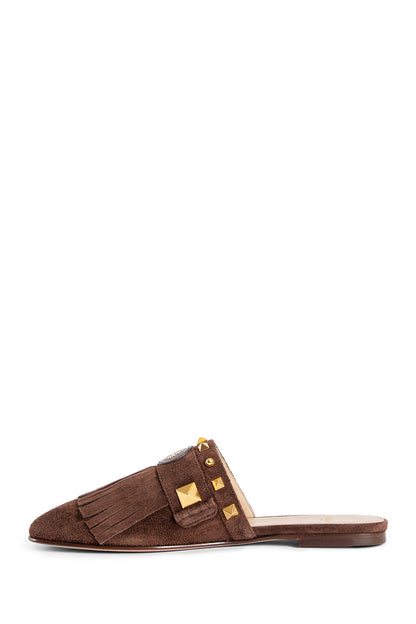 VALENTINO WOMAN BROWN SANDALS & SLIDES