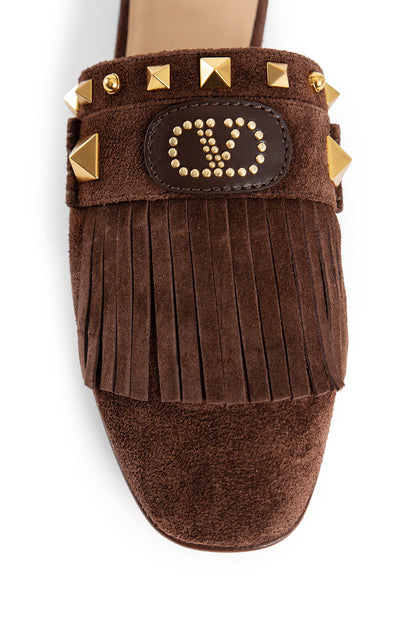 VALENTINO WOMAN BROWN SANDALS & SLIDES