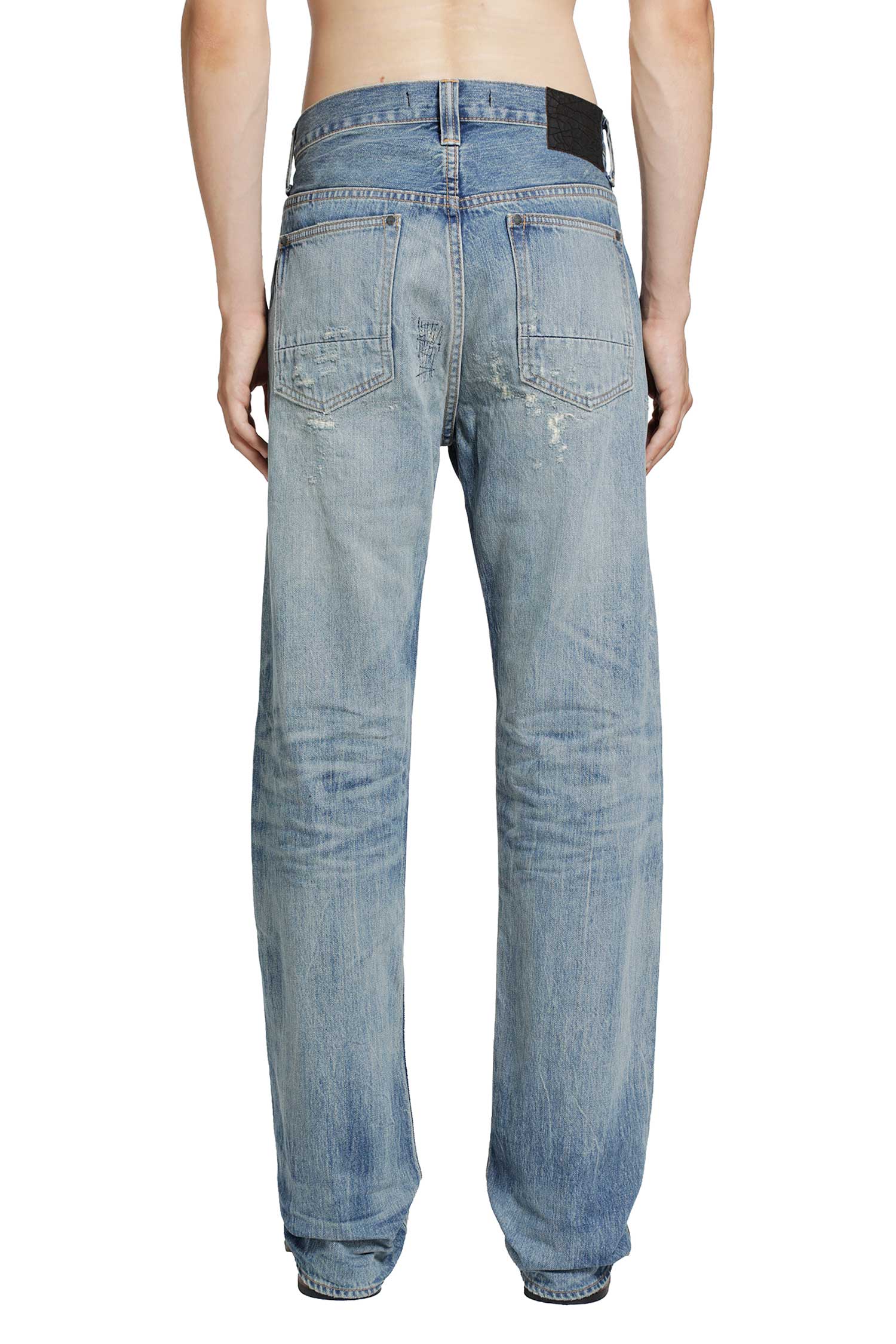 MASTERCRAFT UNION Showa Relaxed Natsu Ao Repaired Jeans man