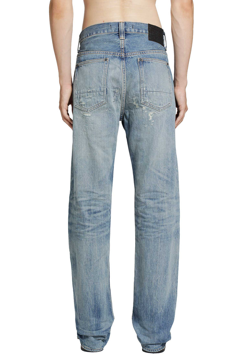 MASTERCRAFT UNION Showa Relaxed Natsu Ao Repaired Jeans man