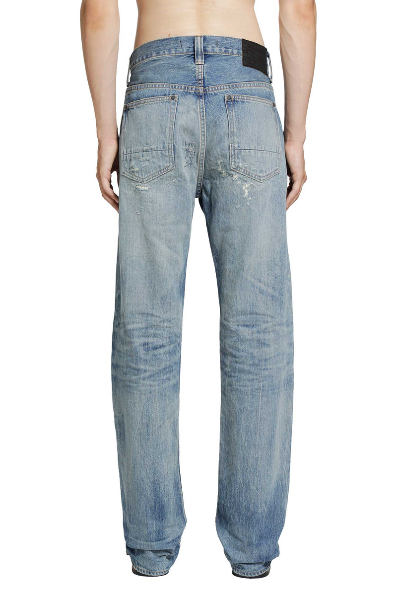 MASTERCRAFT UNION Showa Relaxed Natsu Ao Repaired Jeans man
