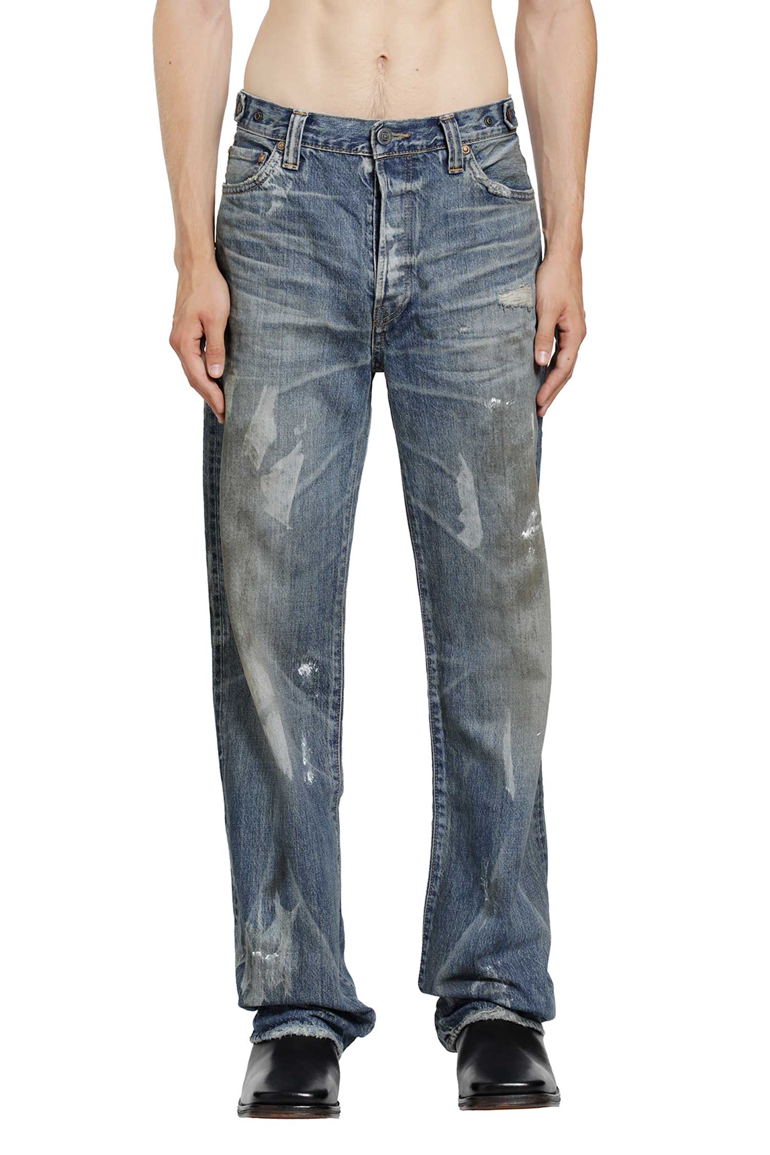MASTERCRAFT UNION Show Relaxed Gurisu Dirty Vintage Jeans man