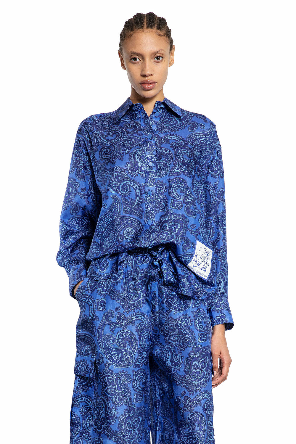 ZIMMERMANN WOMAN BLUE SHIRTS