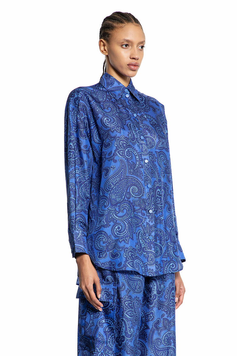 ZIMMERMANN WOMAN BLUE SHIRTS