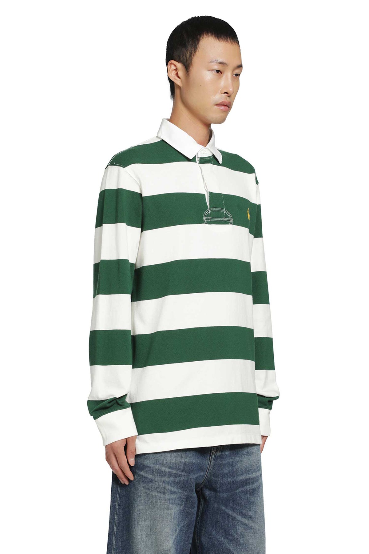 POLO RALPH LAUREN Striped Cotton Jersey Polo Shirt man