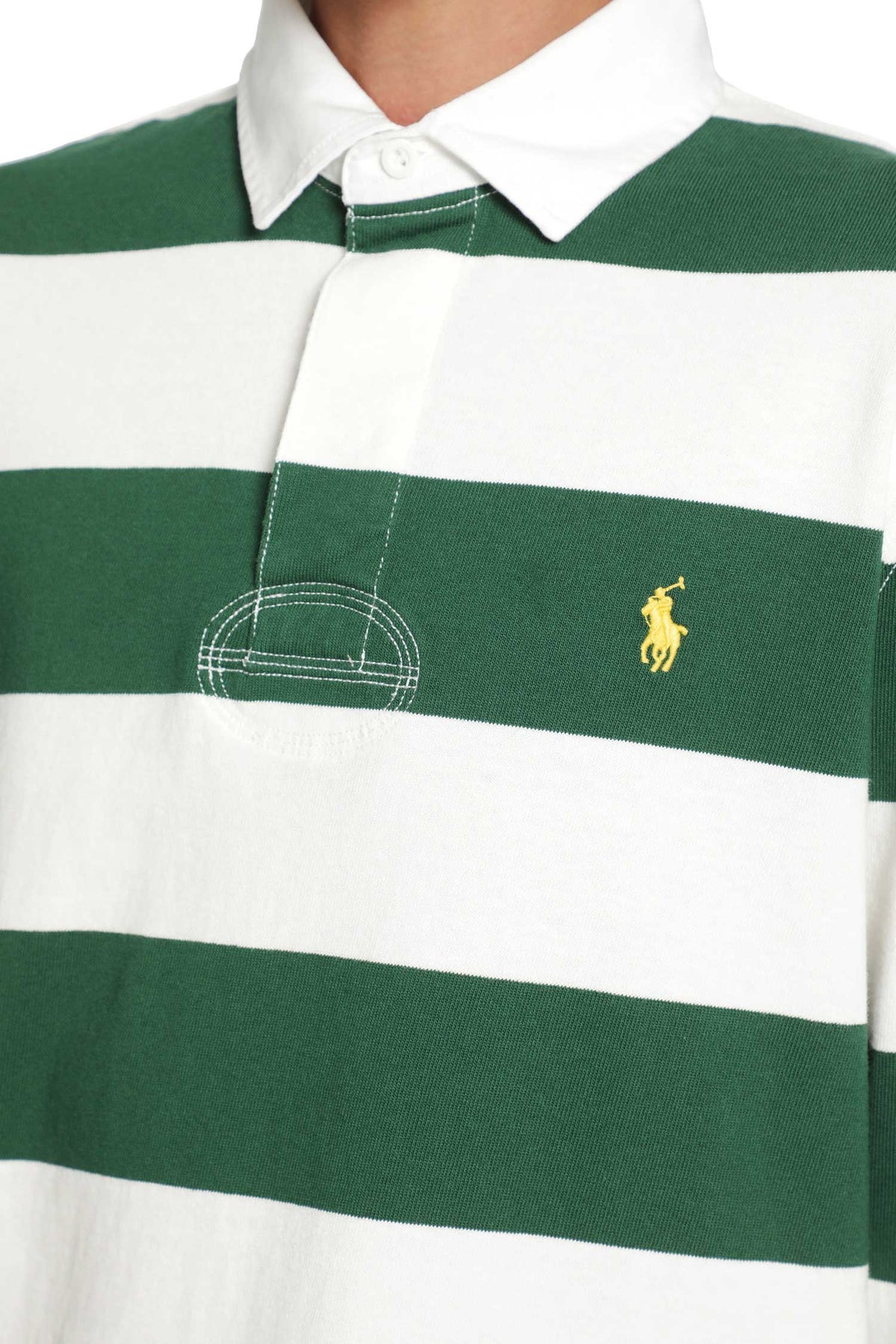 Striped Cotton Jersey Polo Shirt