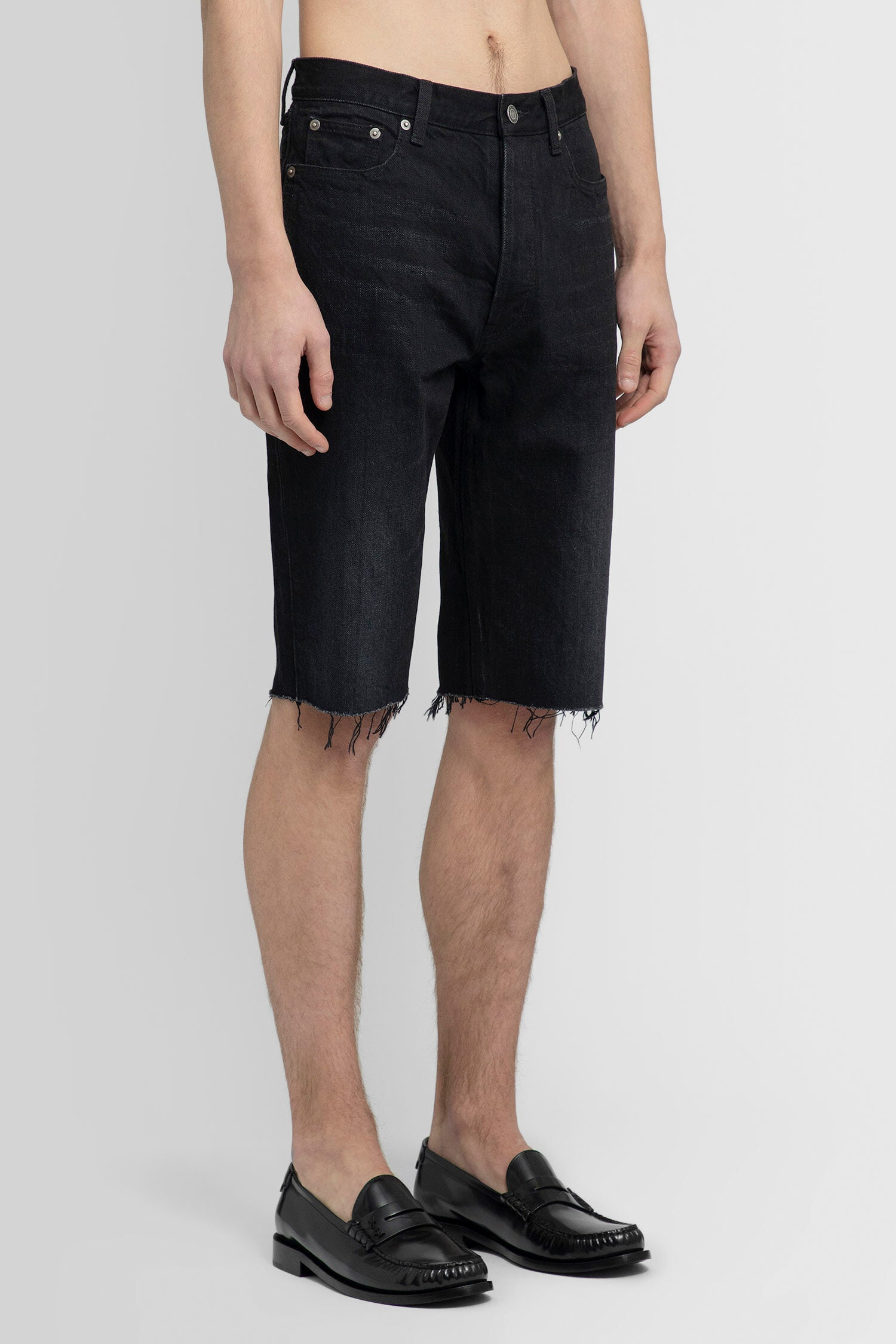 SAINT LAURENT SAINT LAURENT MAN BLACK SHORTS & SKIRTS man