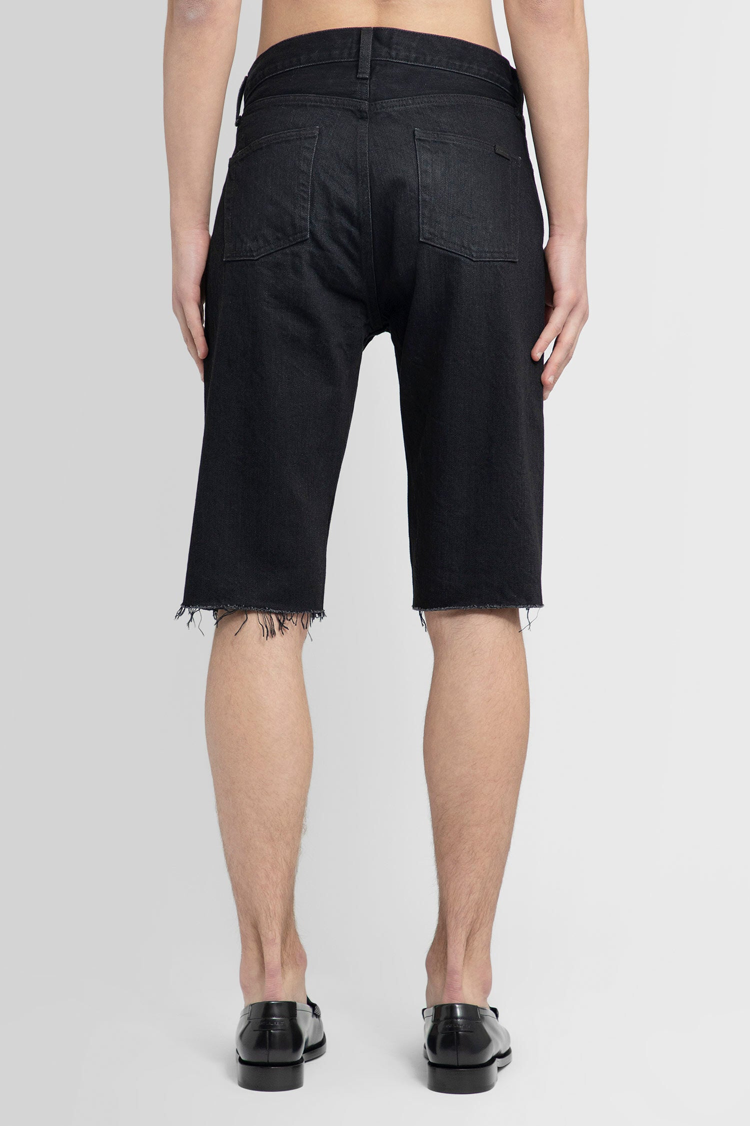 SAINT LAURENT SAINT LAURENT MAN BLACK SHORTS & SKIRTS man