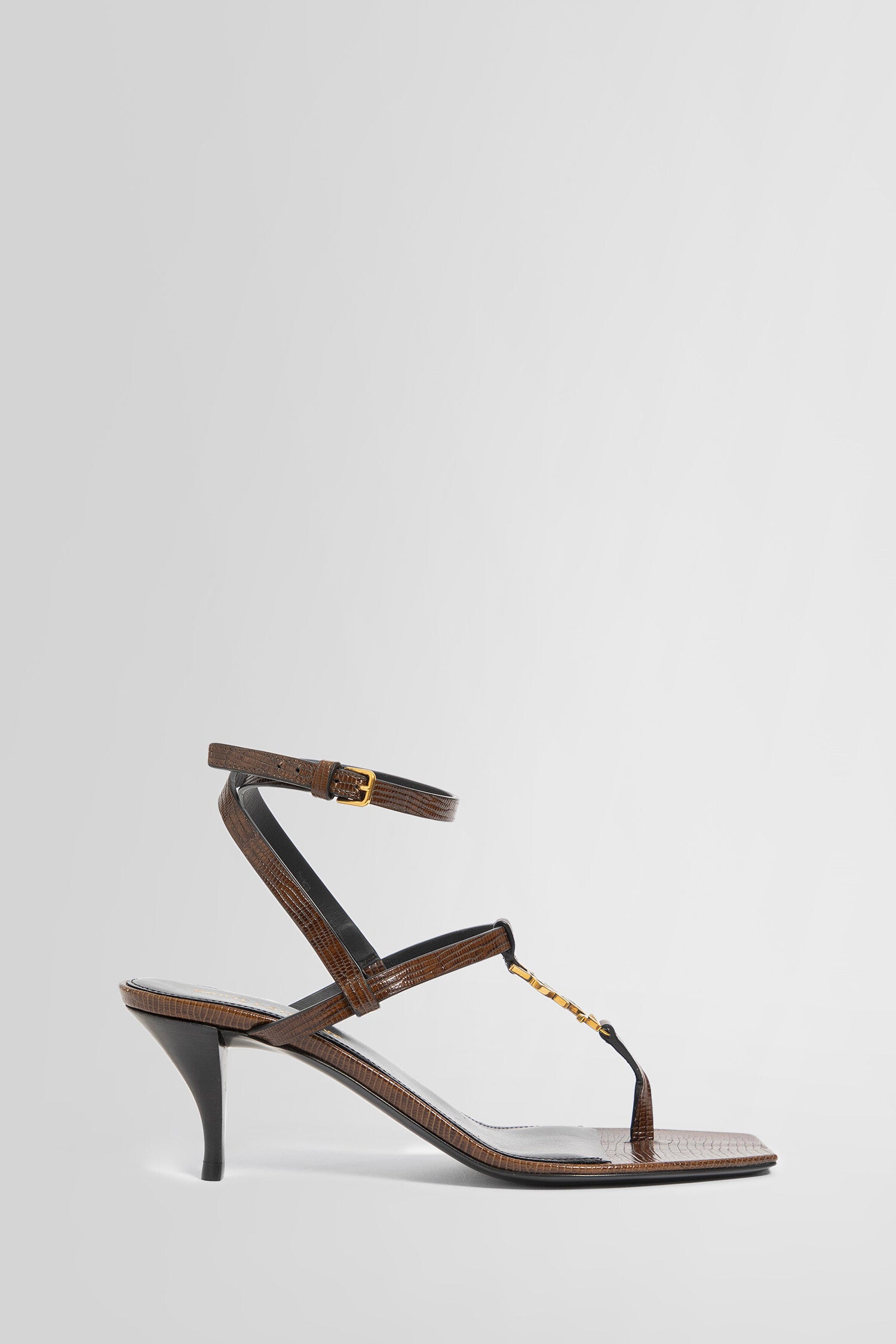 SAINT LAURENT WOMAN BROWN SANDALS