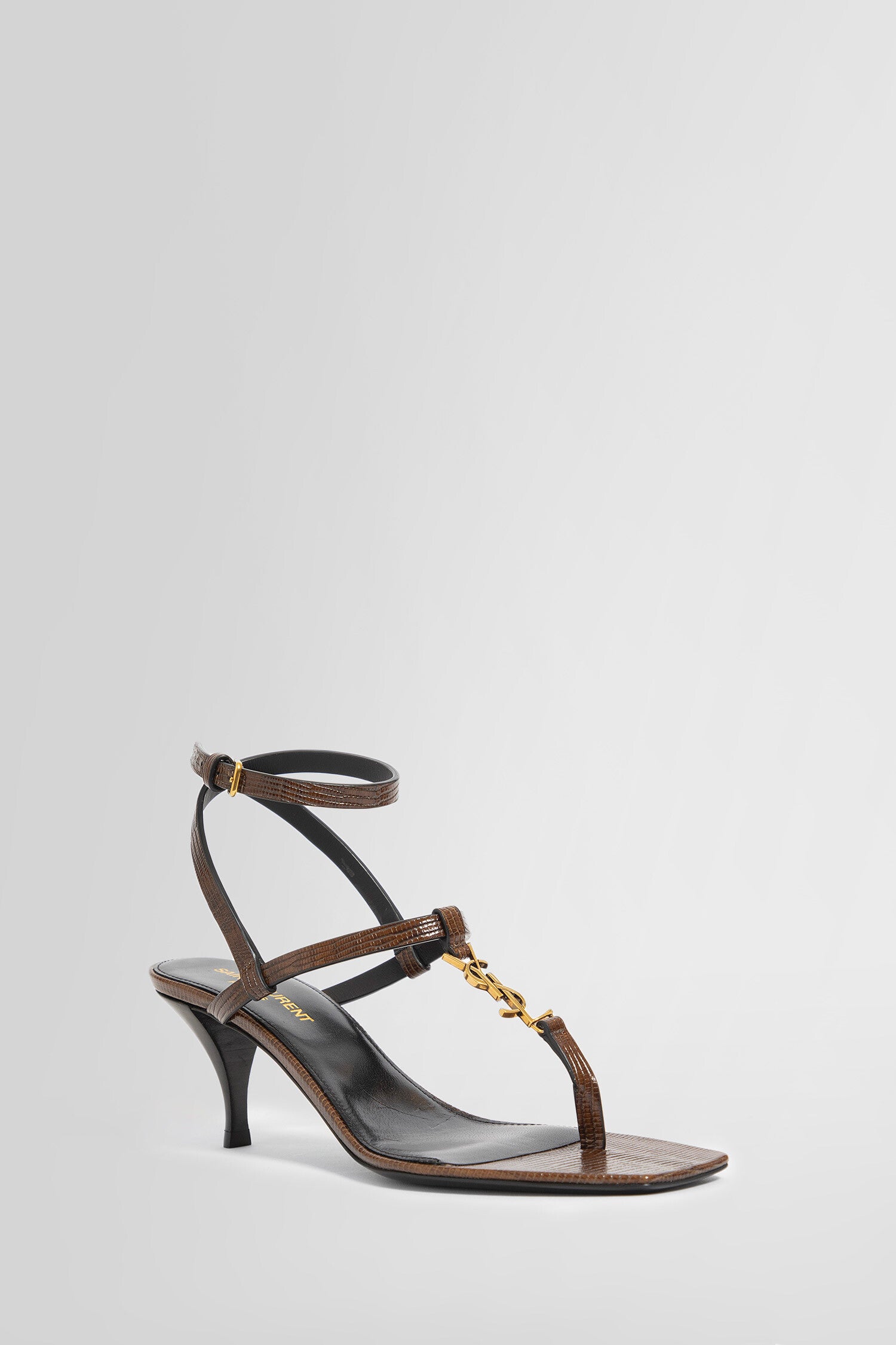 SAINT LAURENT WOMAN BROWN SANDALS