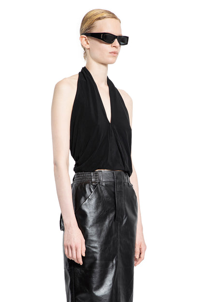 SAINT LAURENT WOMAN BLACK TOPS