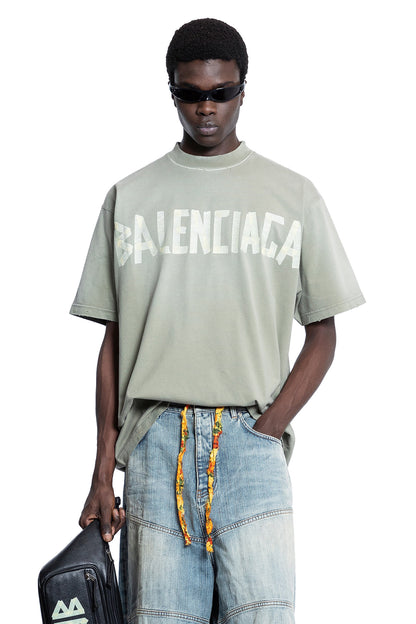 BALENCIAGA MAN GREEN T-SHIRTS & TANK TOPS