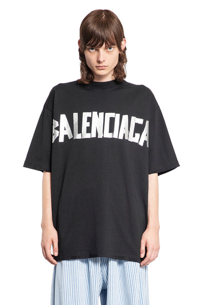 BALENCIAGA MAN BLACK T-SHIRTS & TANK TOPS