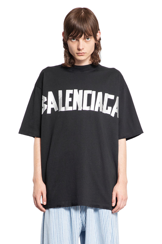 BALENCIAGA MAN BLACK T-SHIRTS & TANK TOPS