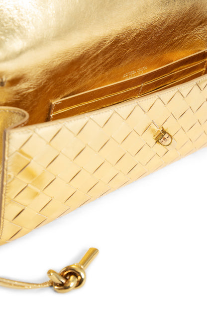 BOTTEGA VENETA WOMAN GOLD CLUTCHES & POUCHES